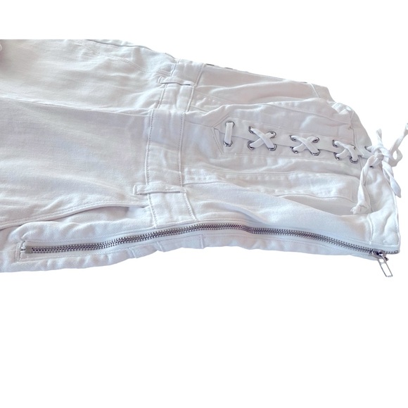 VENUS Strapless Lace Up Jean Jumpsuit - Picture 6 of 10